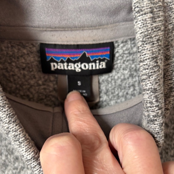 Patagonia women’s better sweater quarter Sweater Heather Gray small hiking EUC - Picture 5 of 7